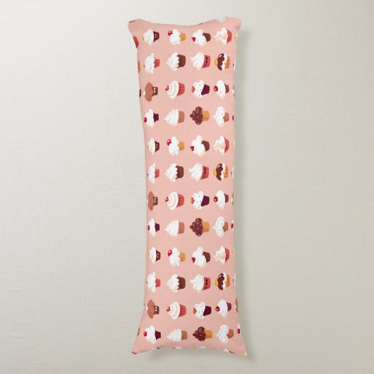 Cupcakes Lichaamskussen (Voorkant Verticaal)