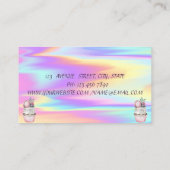 Cupcakes Macaron Bakery Colorful Holographic Visitekaartje (Achterkant)