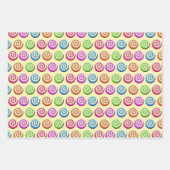 Cupcakes Macaroons en Snoep Swirls Patronen Inpakpapier Vel (Voorkant 3)