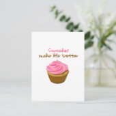 Cupcakes maken het leven beter briefkaart (Staand voorkant)