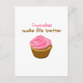 Cupcakes maken het leven beter briefkaart (Voorkant)