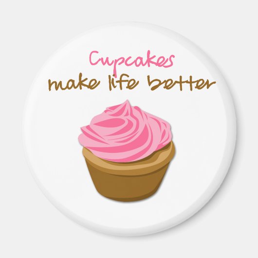 Cupcakes maken het leven beter magneet (Voorkant)