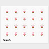 Cupcakes maken het leven beter ronde sticker (Vel)