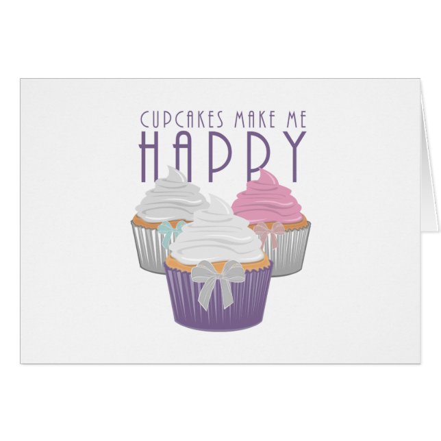 Cupcakes maken me gelukkig (Voorkant Horizontaal)