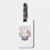 Cupcakes maken me gelukkig bagagelabel (Achterkant verticaal)
