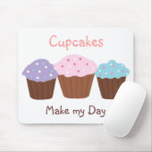 Cupcakes maken mijn dag muismat (Met muis)