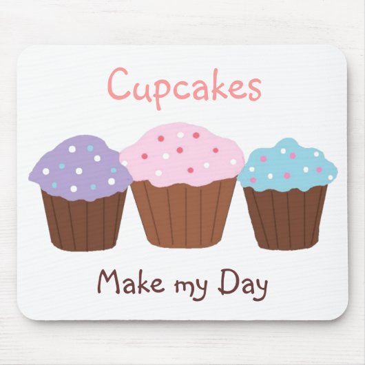 Cupcakes maken mijn dag muismat (Voorkant)