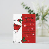 Cupcakes, Martini & Holly Kaart (Staand voorkant)
