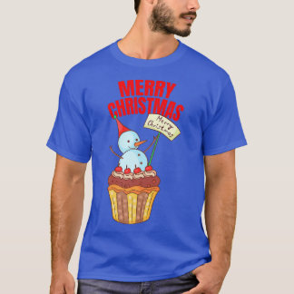 Cupcakes Merry Kerstmis XMAS Bakery Bake B T-shirt