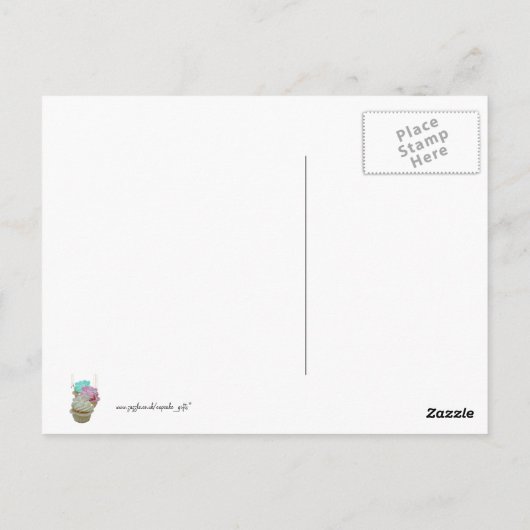 Cupcakes met Bling. Briefkaart (Achterkant)