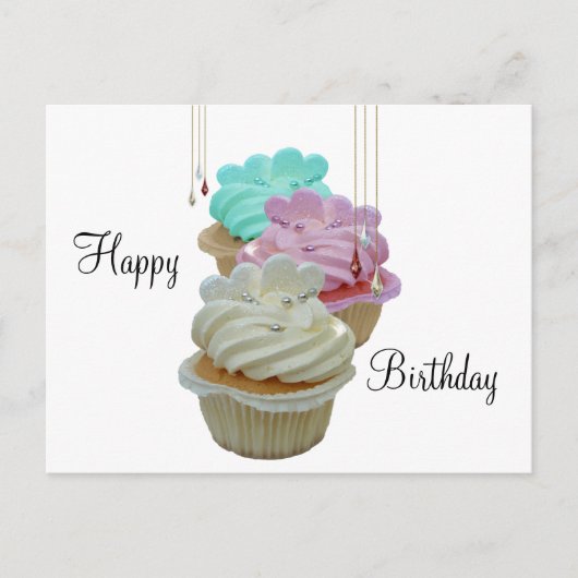 Cupcakes met Bling. Briefkaart (Voorkant)