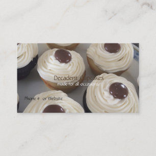Cupcakes met botercrème visitekaartje