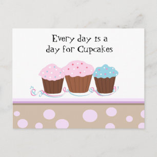 Cupcakes met een Cute Gezegde Briefkaart