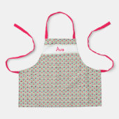 Cupcakes met Hartjes Print Persoonlijke Kinderen Schort (Voorkant)