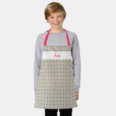 Cupcakes met Hartjes Print Persoonlijke Kinderen Schort (Gedragen)