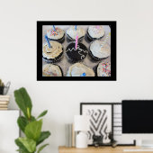 Cupcakes met kaarsen poster (Thuiskantoor)
