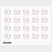 Cupcakes met Pastel Sprinkles & Kersen Ronde Sticker (Vel)