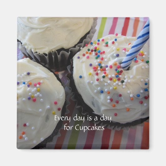 Cupcakes met schattige spreuk magneet (Voorkant)