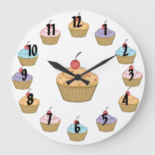 Cupcakes met springen grote klok