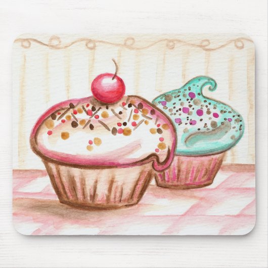 Cupcakes met Sprinkels Muismat (Voorkant)