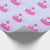 Cupcakes met stippen en smiley cadeaupapier (Hoek)