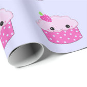 Cupcakes met stippen en smiley cadeaupapier (Rol Hoek)