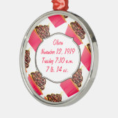 Cupcakes Metalen Ornament (Links)