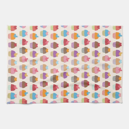 Cupcakes Microfiber Kitchen Towel Theedoek (Horizontaal)
