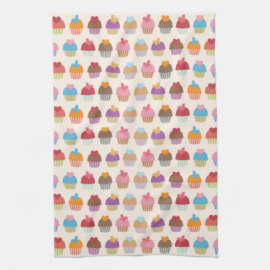 Cupcakes Microfiber Kitchen Towel Theedoek (Verticaal)