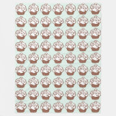 Cupcakes Mint Green Blanket Fleece Deken (Voorkant)