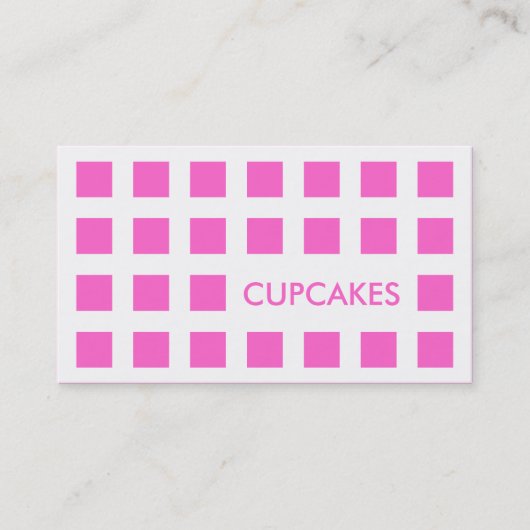 CUPCAKES (moskeesvierkanten) Visitekaartje (Voorkant)