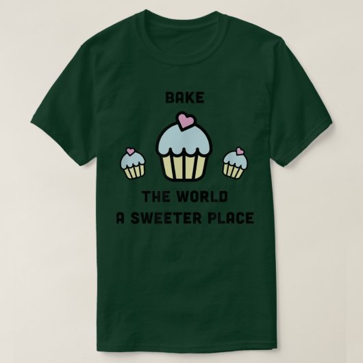 Cupcakes Muffins Cute Baking Bake Pastry Chef Funn T-shirt (Design voorkant)