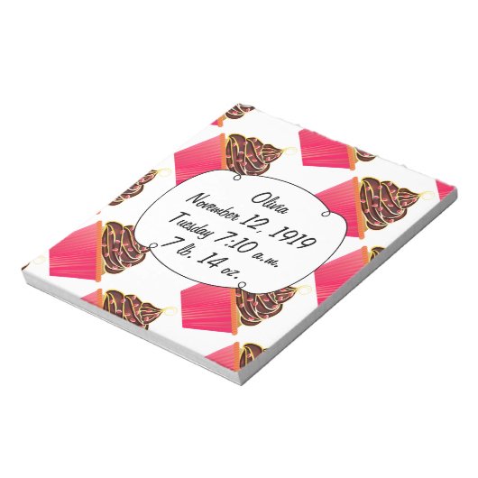 Cupcakes Notitieblok (Linkerzijde)