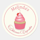 Cupcakes of gebakken goederen rond Stickers (Voorkant)
