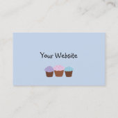 Cupcakes op een rij visitekaartje (Achterkant)
