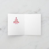 Cupcakes op een standaard (bruin/crème) bedankkaart (Binnen)