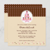 Cupcakes op een standaard (bruin/crème) kaart (Voorkant / Achterkant)