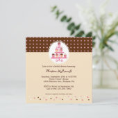 Cupcakes op een standaard (bruin/crème) kaart (Staand voorkant)