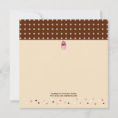 Cupcakes op een standaard (bruin/crème) kaart (Achterkant)