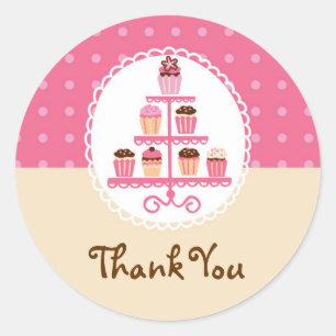 Cupcakes op een tribune voor Sticker