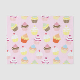 Cupcakes op roze tissuepapier