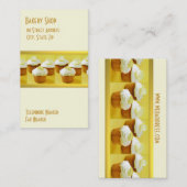 Cupcakes op Visitekaartjes met de achtergrond van  (Voorkant / Achterkant)