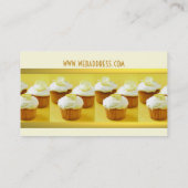 Cupcakes op Visitekaartjes met de achtergrond van  (Achterkant)