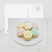Cupcakes op wit Bord Briefkaart (Voorkant / Achterkant)