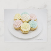 Cupcakes op wit Bord Briefkaart (Voorkant)