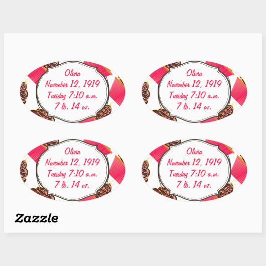 Cupcakes Ovale Sticker (Vel)