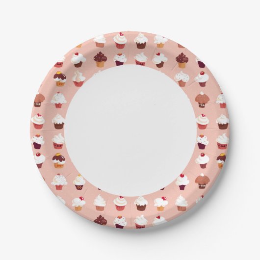 Cupcakes Papieren Bordje (Voorkant)