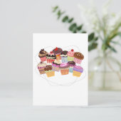 Cupcakes paradijs briefkaart (Staand voorkant)