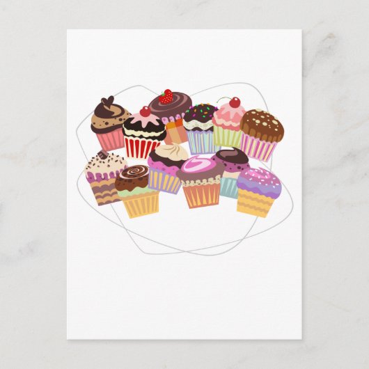 Cupcakes paradijs briefkaart (Voorkant)