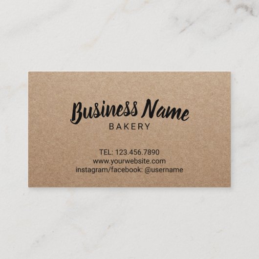 Cupcakes Pastry Bakery Loyalty Reward Kraft (Achterkant)